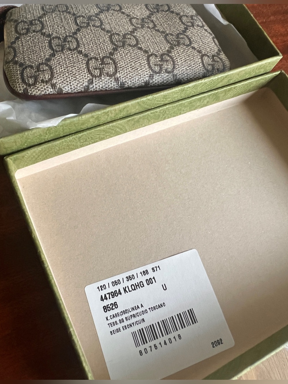 Authentic Gucci Ophidia gg key case pouch keychain wallet canvas/leather - Picture 6 of 9
